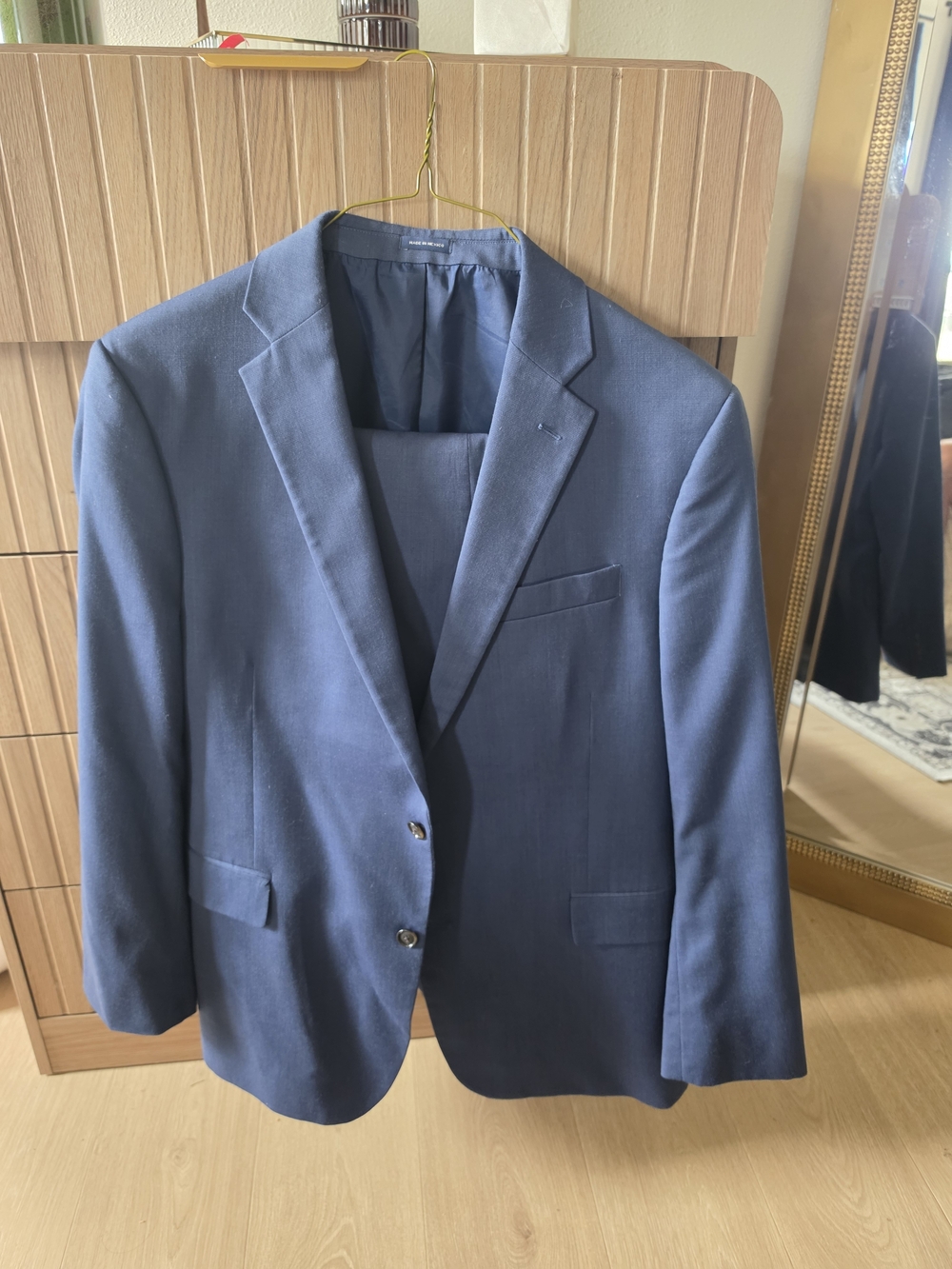Classic Men's Blue Blazer - Modern Tailored Jacket And Pant Set